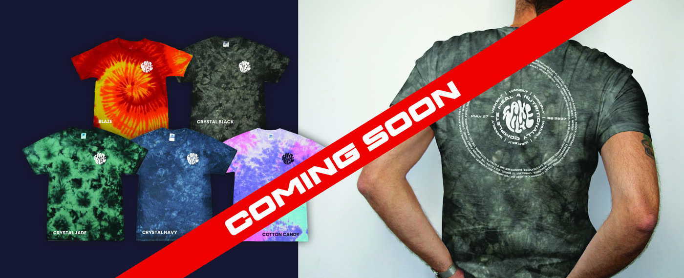 The 2027 t-shirt colourways — Blaze, Crystal Black, Crystal Jade, Crystal Navy and Cotton Candy — and the back print, stamped COMING SOON.